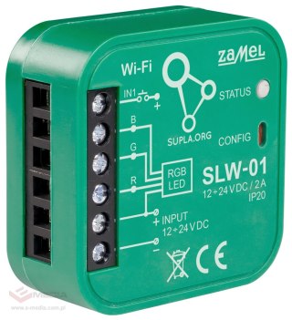 INTELIGENTNY STEROWNIK OŚWIETLENIA LED SLW-01 Wi-Fi, SUPLA 12 ... 24 V DC ZAMEL