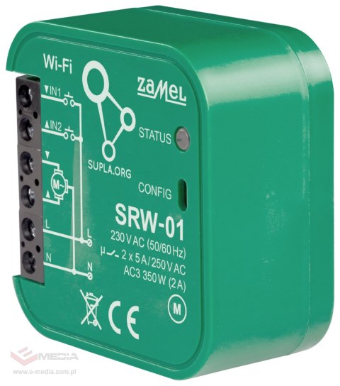 INTELIGENTNY STEROWNIK ROLET SRW-01 Wi-Fi 230 V AC ZAMEL