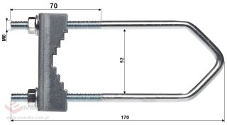 OBEJMA ZACISKOWA OZ-50/M8X150