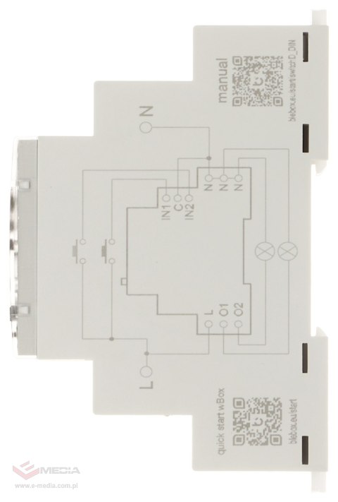 PODWÓJNY INTELIGENTNY PRZEŁĄCZNIK SWITCHBOX-D-DIN/BLEBOX Wi-Fi, 230 V AC