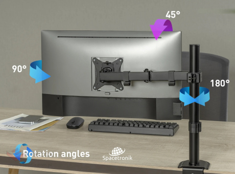 Uchwyt biurkowy na monitor przegubowy Spacetronik SPA-112