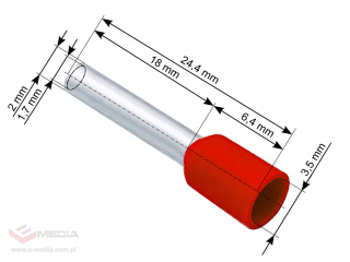 Isolierter Verbinder 1,5/18 rot 100 Stk.