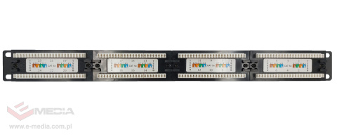 Patch panel 24-port UTP5e 1U 19" bez półki