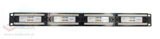 Patch panel 24-port UTP6 1U 19" bez półki krone LS