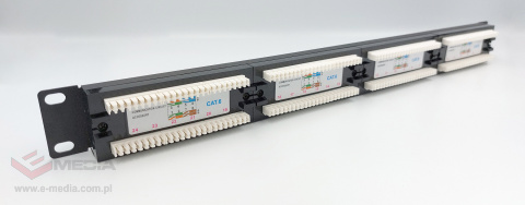 Patch panel 24-port UTP6 1U 19" bez półki krone LS