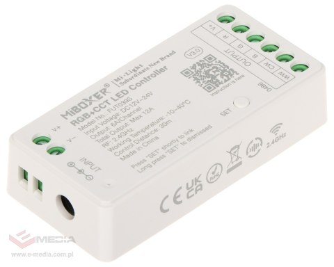 STEROWNIK OŚWIETLENIA LED FUT039S 2.4 GHz, RGBCCT (RGBWW) 12 ... 24 V DC MiBOXER / Mi-Light