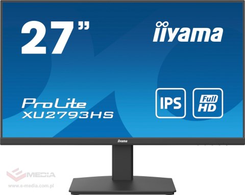 Monitor LED IIYAMA XU2793HS-B6 bezramkowy 27 cali 1ms HDMI DisplayPort