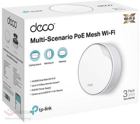 DOMOWY SYSTEM WI-FI MESH TP-LINK DECO X50-POE (3-PACK)