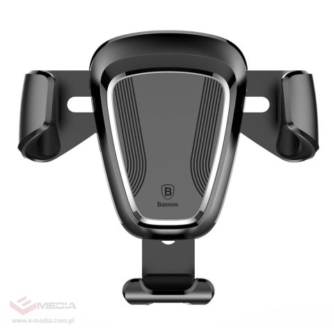 Baseus Gravity Car Mount grawitacyjny uchwyt samochodowy na kratkę wentylacyjną nawiew na telefon 4-6" czarny (SUYL-01)