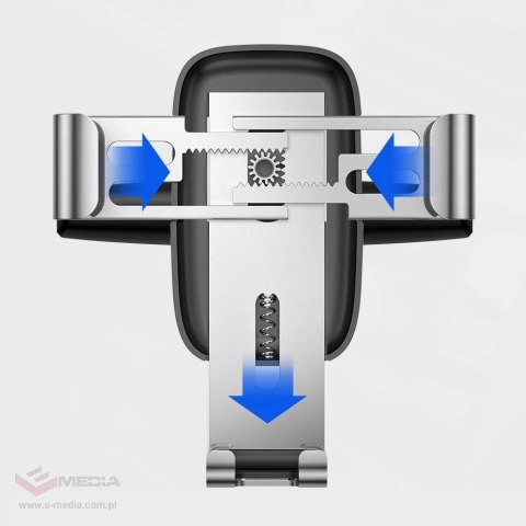 Baseus Metal Age Gravity Car Mount metalowy samochodowy uchwyt grawitacyjny na slot CD czarny (SUYL-J01)