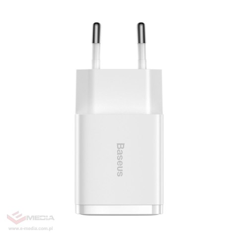 Baseus Compact ładowarka sieciowa 2x USB 10.5W biały (CCXJ010202)