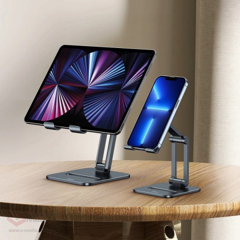 Baseus Desktop Biaxial Foldable podstawka/stojak metalowy do tabletu szary (LUSZ000113)