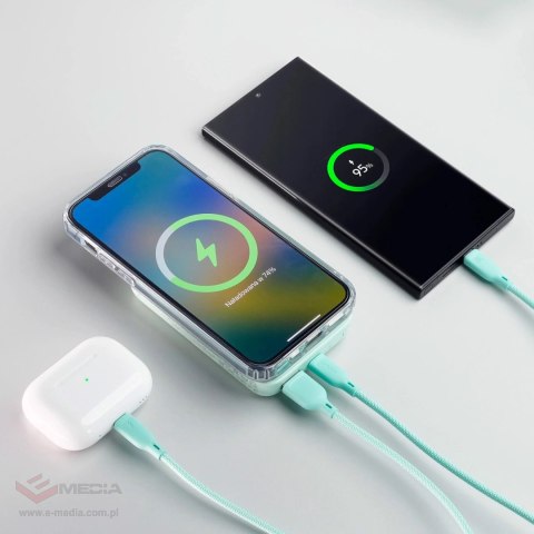 Powerbank Joyroom JR-W020 20W 10000mAh MagSafe + kabel USB-A - USB-C 0.30m - jasnoniebieski