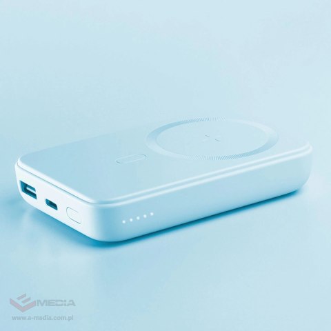 Powerbank Joyroom JR-W020 20W 10000mAh MagSafe + kabel USB-A - USB-C 0.30m - jasnoniebieski