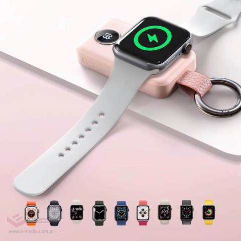 Powerbank Joyroom JR-WQW01 bezprzewodowy 2000mAh 3W do Apple Watch - różowy