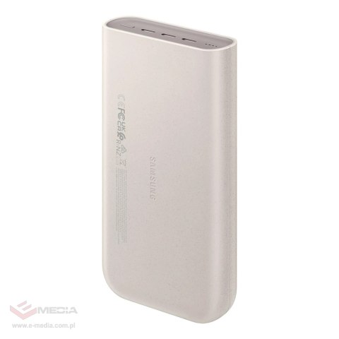 Powerbank Samsung EB-P4520XUEGEU 20000 mAh 3x USB-C 45W SFC - beżowy