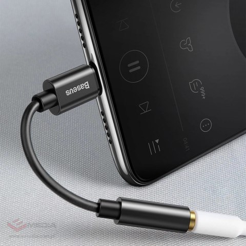 Adapter Baseus L54 do słuchawek USB-C / mini jack 3.5mm DAC 24 bit 48 KHz - czarny