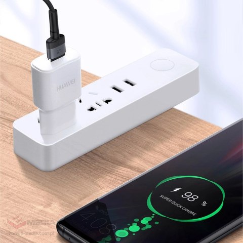 Baseus Cafule kabel przewód USB Typ C SuperCharge 40W Quick Charge 3.0 QC 3.0 1m szaro-czarny (CATKLF-PG1)