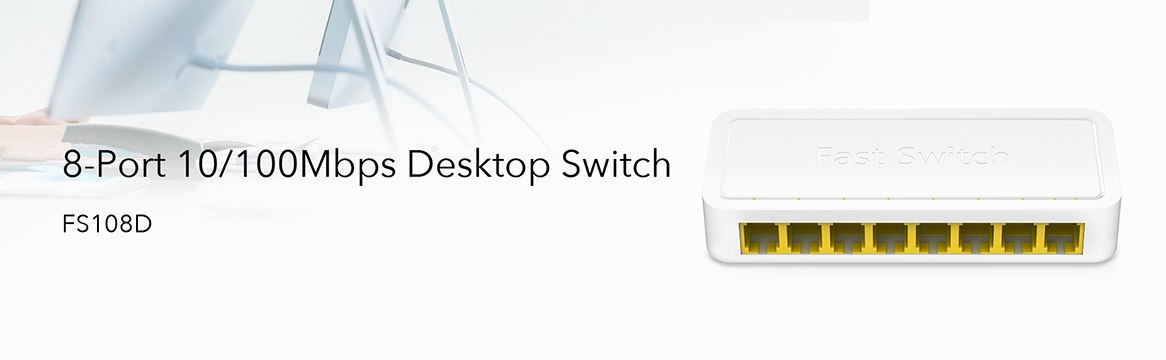 8-portowy przełącznik SWITCH domowy Cudy FS108D 10/100 Mbps